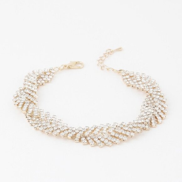 Twisted Rhinestone Bracelet - Picture 2 of 2